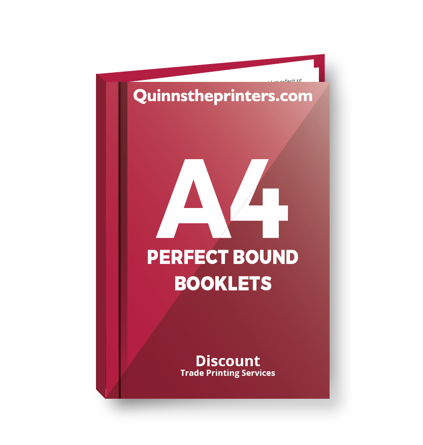 A4 Perfect Bound Booklets Heavy Cover Gloss Laminated Printing