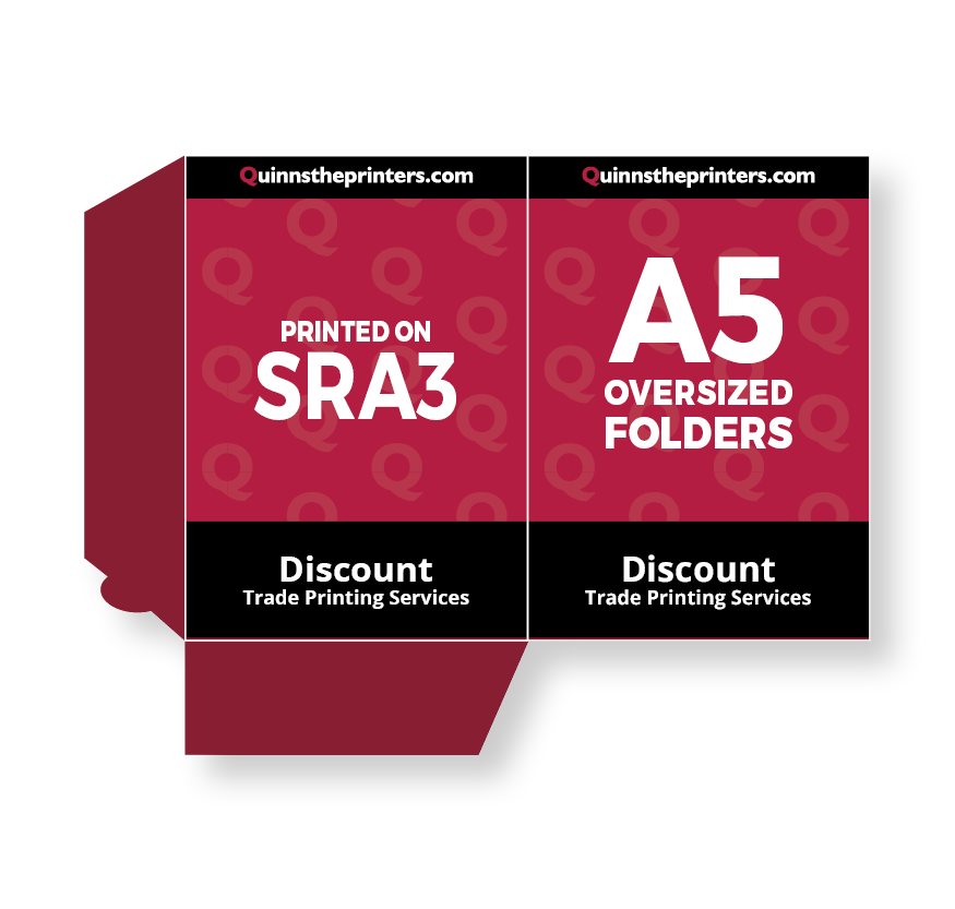 A5 Oversized Folders Printed On SRA3 Printing